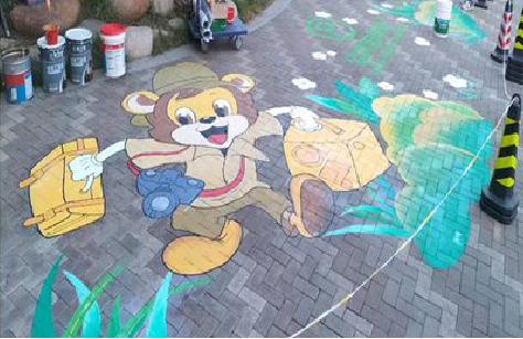 上高夏季画地面彩绘会遇到的问题