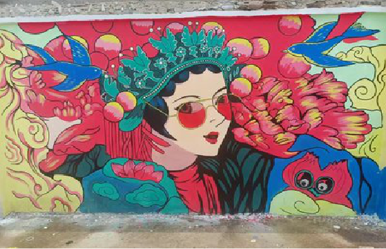 上高墙体彩绘-网红墙