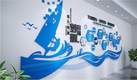 上高海浪主题文化墙如何设计？