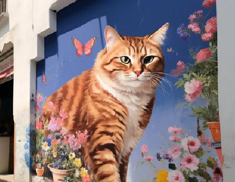 上高自己绘制有个性的手绘墙