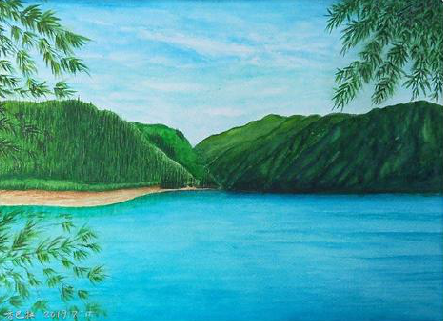 上高在墙绘中，如何绘画绿水青山？