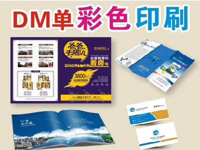 上高单页印刷，色彩搭配简单。