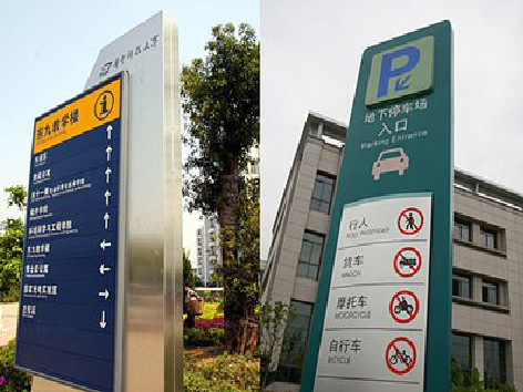 上高导向标识的设计作用。